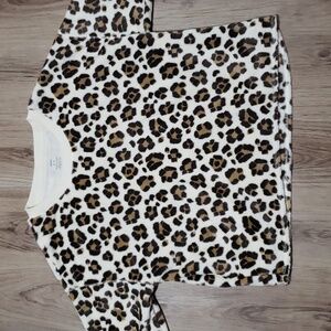 Aerie Lounge Super Soft Plush Leopard Print Sweater